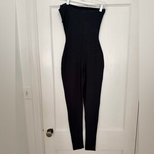 SKIMS one shoulder long catsuit bodysuit black S